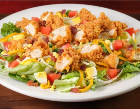 Chicken Critter Salad with crispy tenders