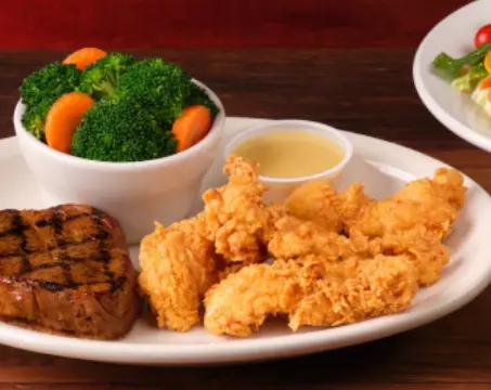 Chicken Critters and Sirloin 6oz steak combo