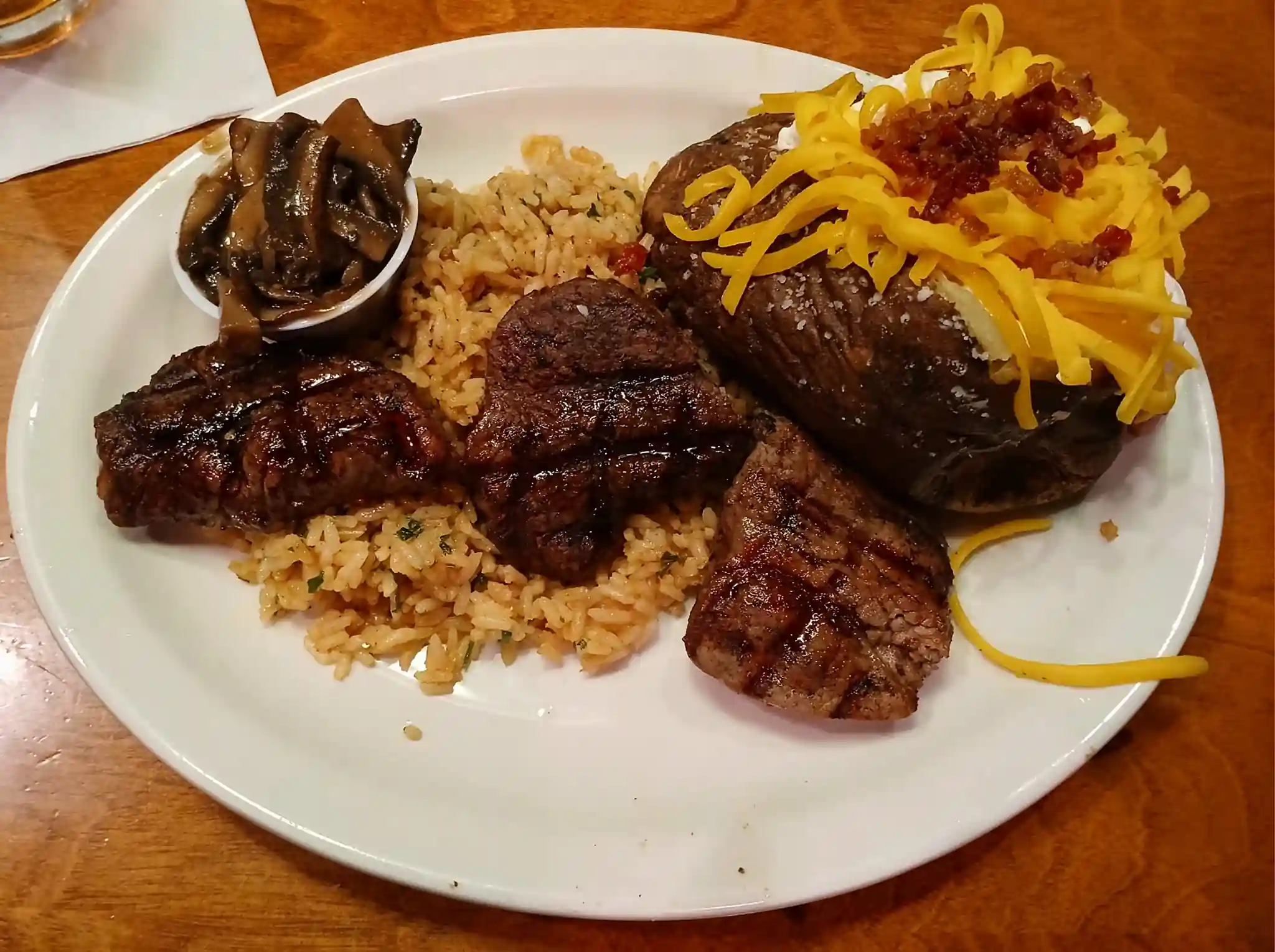 Filet Medallions three tender filets with sauce