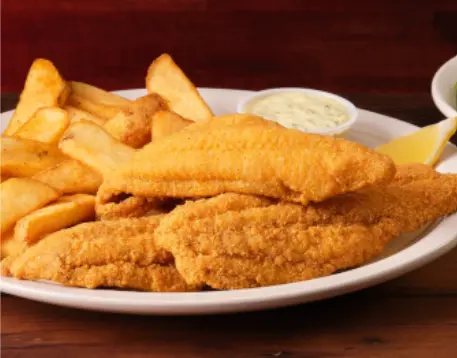 Fried catfish with creole mustard sauce