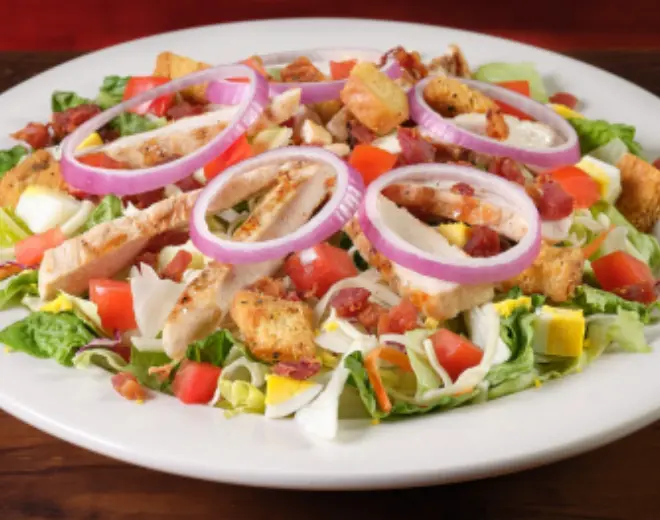 Grilled Chicken Salad with marinated strips