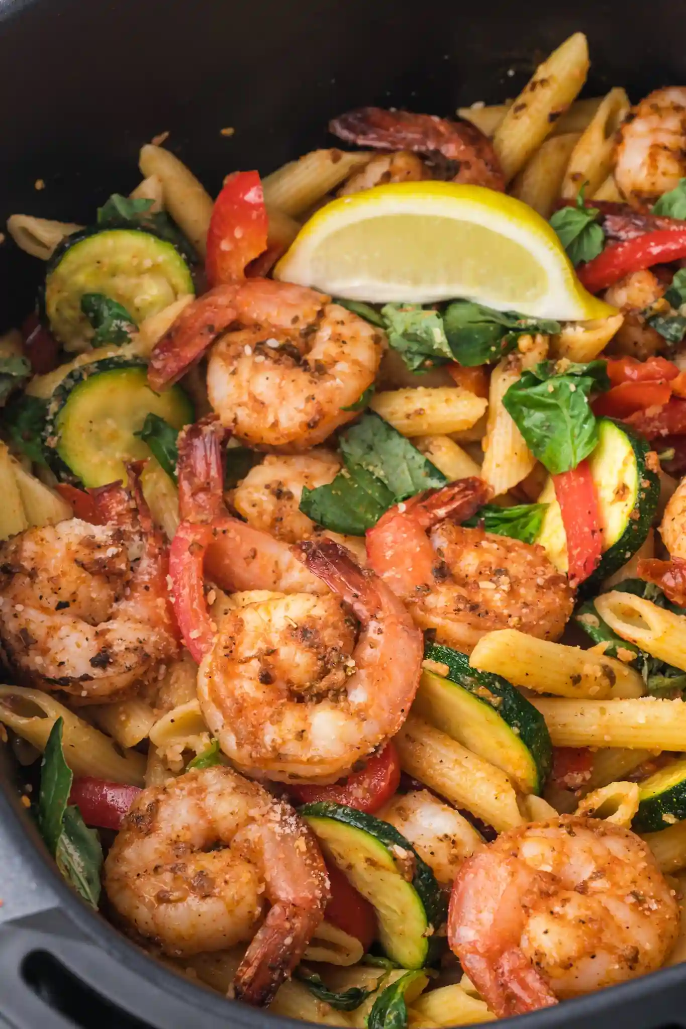 Grilled shrimp with garlic lemon pepper butter