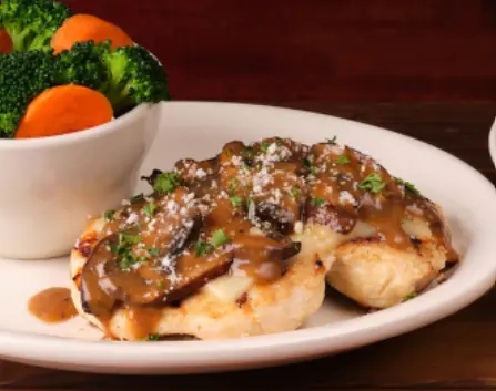 Portobello Mushroom Chicken with jack cheese and parmesan