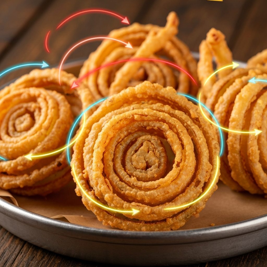 A close-up, mouth-watering professional food photograph of a golden-brown, perfectly fried 'Cactus Blossom' appetizer, served on a rustic Texas Roadhouse-style platter. Around and subtly emanating from the fried onion petals, soft, glowing, multi-colored energy auras (e.g., red for calories, yellow for fat, blue for carbs) are visible. These abstract visual indicators should hint at its substantial nutritional profile without showing any specific numbers, words, or measurement units, making the delicious indulgence subtly 'transparent' in terms of its energetic impact.